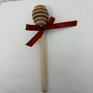 Honey Dipper Wood Server‎ With Ribbon Farmhouse Kitchen Decor Housewarming Gift